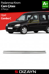 S-Dizayn Opel Combo C Krom Cam Çıtası 2 Prç 2001-2011