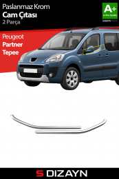 S-Dizayn Peugeot Partner Tepee Krom Cam Çıtası 2 Prç 2008-2018