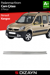 S-Dizayn Renault Kangoo Krom Cam Çıtası 2 Prç 2004-2007