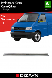 S-Dizayn VW T4 Transporter Krom Cam Çıtası 2 Prç 1995-2003