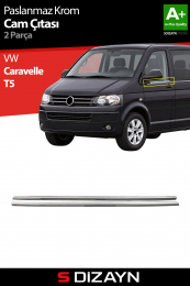 S-Dizayn VW T5 Caravelle Krom Cam Çıtası 2 Prç 2004-2015