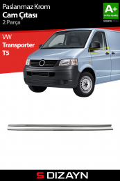 S-Dizayn VW T5 Transporter Krom Cam Çıtası 2 Prç 2003-2010
