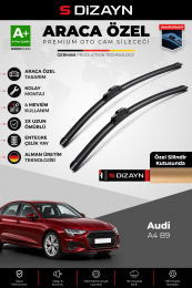S-Dizayn Audi A4 B9 Ön Cam Silecek Seti 2015-2024 Premium Araca Özel 60-50 Cm A+ Kalite
