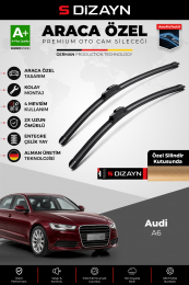 S-Dizayn Audi A6 C7 Ön Cam Silecek Seti 2011-2018 Premium Araca Özel 65-53 Cm A+ Kalite