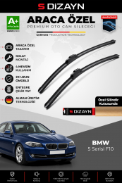 S-Dizayn BMW 5 Serisi F10 Ön Cam Silecek Seti 2010-2017 Premium Araca Özel 65-45 Cm A+ Kalite