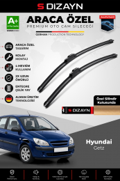 S-Dizayn Hyundai Getz TB Ön Cam Silecek Seti 2002-2011 Premium Araca Özel 55-35 Cm A+ Kalite