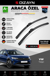 S-Dizayn VW Taigo CS Ön Cam Silecek Seti 2021 Üzeri Premium Araca Özel 65-45 Cm A+ Kalite