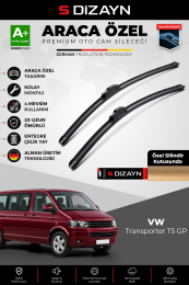 S-Dizayn VW Transporter T5 7E Makyajlı Ön Cam Silecek Seti 2009-2015 Premium Araca Özel 60-53 Cm A+ Kalite