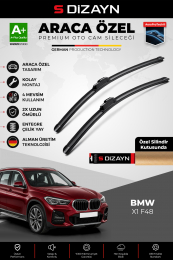 S-Dizayn BMW X1 F48 Ön Cam Silecek Seti 2015-2022 Premium Araca Özel 65-40 Cm A+ Kalite