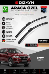 S-Dizayn BMW X5 F15 Ön Cam Silecek Seti 2013-2018 Premium Araca Özel 60-50 Cm A+ Kalite