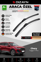 S-Dizayn Chery Tiggo 7 Pro T1E Ön Cam Silecek Seti 2023 Üzeri Premium Araca Özel 55-40 Cm A+ Kalite