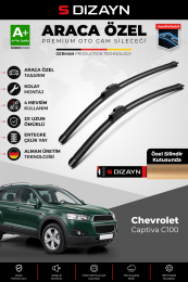 S-Dizayn Chevrolet Captiva C100 Ön Cam Silecek Seti 2006-2015 Premium Araca Özel 60-40 Cm A+ Kalite