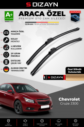 S-Dizayn Chevrolet Cruze J300 Ön Cam Silecek Seti 2009-2016 Premium Araca Özel 60-45 Cm A+ Kalite