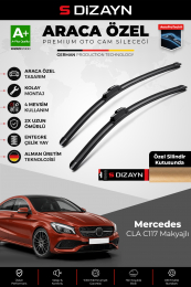 S-Dizayn Mercedes CLA C117 Makyajlı Ön Cam Silecek Seti 2015-2019 Premium Araca Özel 60-48 Cm A+ Kalite