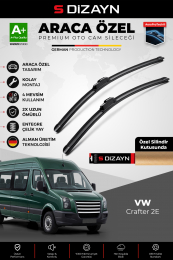 S-Dizayn VW Crafter 2E Ön Cam Silecek Seti 2006-2017 Premium Araca Özel 65-60 Cm A+ Kalite