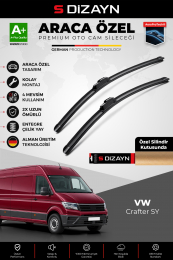 S-Dizayn VW Crafter SY Ön Cam Silecek Seti 2017 Üzeri Premium Araca Özel 70-65 Cm A+ Kalite