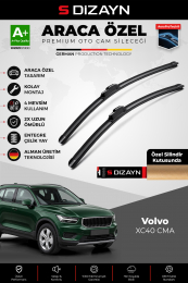 S-Dizayn Volvo XC40 CMA Ön Cam Silecek Seti 2017 Üzeri Premium Araca Özel 60-50 Cm A+ Kalite
