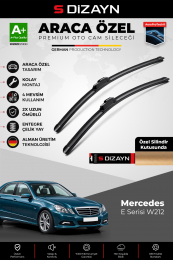 S-Dizayn Mercedes E Serisi W212 Ön Cam Silecek Seti 2009-2013 Premium Araca Özel 60-60 Cm A+ Kalite