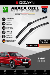 S-Dizayn BMW iX3 G08 Ön Cam Silecek Seti 2020-2024 Premium Araca Özel 65-50 Cm A+ Kalite