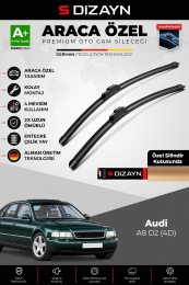 S-Dizayn Audi A8 D2 Ön Cam Silecek Seti 1994-2002 Premium Araca Özel 55-50 Cm A+ Kalite