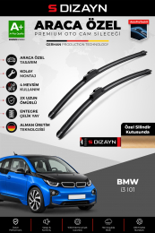 S-Dizayn BMW i3 I01 Ön Cam Silecek Seti 2013-2022 Premium Araca Özel 75-53 Cm A+ Kalite
