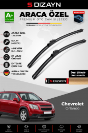 S-Dizayn Chevrolet Orlando Ön Cam Silecek Seti 2011-2015 Premium Araca Özel 60-48 Cm A+ Kalite