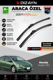 S-Dizayn Honda Insight ZE2 Ön Cam Silecek Seti 2009-2014 Premium Araca Özel 65-40 Cm A+ Kalite