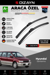 S-Dizayn Hyundai Santamo Ön Cam Silecek Seti 1996-2002 Premium Araca Özel 55-45 Cm A+ Kalite
