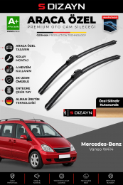 S-Dizayn Mercedes Vaneo W414 Ön Cam Silecek Seti 2002-2005 Premium Araca Özel 65-60 Cm A+ Kalite