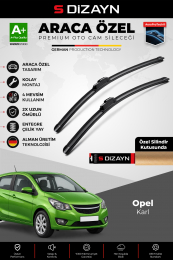 S-Dizayn Opel Karl Ön Cam Silecek Seti 2015-2019 Premium Araca Özel 60-35 Cm A+ Kalite