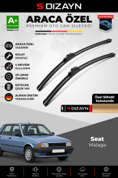 S-Dizayn Seat Malaga Ön Cam Silecek Seti 1985-1993 Premium Araca Özel 45-45 Cm A+ Kalite