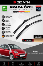 S-Dizayn Smart ForFour 454 Ön Cam Silecek Seti 2004-2006 Premium Araca Özel 65-45 Cm A+ Kalite