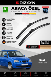 S-Dizayn Seat Arosa Ön Cam Silecek Seti 1999-2004 Premium Araca Özel 53-48 Cm A+ Kalite