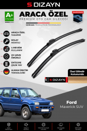 S-Dizayn Ford Maverick Ön Cam Silecek Seti 1993-1998 Premium Araca Özel 53-50 Cm A+ Kalite
