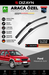S-Dizayn Ford Maverick Ön Cam Silecek Seti 2000-2007 Premium Araca Özel 48-48 Cm A+ Kalite