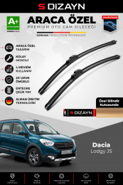 S-Dizayn Dacia Lodgy JS Ön Cam Silecek Seti 2012-2022 Premium Araca Özel 55-40 Cm A+ Kalite