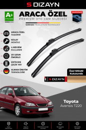 S-Dizayn Toyota Avensis T220 Ön Cam Silecek Seti 1997-2003 Premium Araca Özel 53-45 Cm A+ Kalite