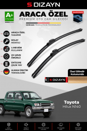 S-Dizayn Toyota Hilux N140 Ön Cam Silecek Seti 1997-2005 Premium Araca Özel 43-43 Cm A+ Kalite