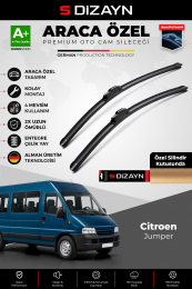 S-Dizayn Citroen Jumper Ön Cam Silecek Seti 1994-2006 Premium Araca Özel 55-55 Cm A+ Kalite