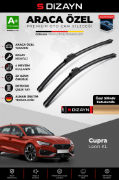 S-Dizayn Cupra Leon KL Ön Cam Silecek Seti 2020 Üzeri Premium Araca Özel 65-45 Cm A+ Kalite