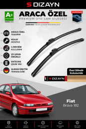 S-Dizayn Fiat Brava 182 Ön Cam Silecek Seti 1995-2002 Premium Araca Özel 60-48 Cm A+ Kalite