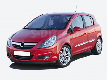 S-Dizayn Opel Corsa D Krom Yan Kapı Çıtası 4 Prç 2007-2014