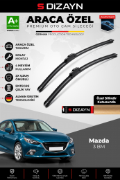 S-Dizayn Mazda 3 BM Ön Cam Silecek Seti 2013-2019 Premium Araca Özel 60-45 Cm A+ Kalite