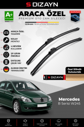 S-Dizayn Mercedes B Serisi W245 Ön Cam Silecek Seti 2005-2011 Premium Araca Özel 65-60 Cm A+ Kalite