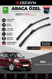 S-Dizayn Mini Countryman R60 Ön Cam Silecek Seti 2010-2016 Premium Araca Özel 48-50 Cm A+ Kalite