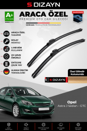 S-Dizayn Opel Astra J Sedan - GTC Ön Cam Silecek Seti 2012-2019 Premium Araca Özel 70-65 Cm A+ Kalite