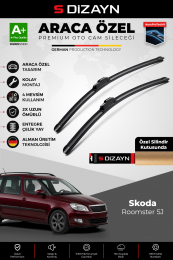 S-Dizayn Skoda Roomster 5J Ön Cam Silecek Seti 2006-2015 Premium Araca Özel 53-53 Cm A+ Kalite