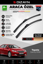 S-Dizayn Toyota Camry XV50 Ön Cam Silecek Seti 2011-2017 Premium Araca Özel 65-45 Cm A+ Kalite
