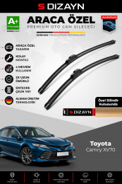 S-Dizayn Toyota Camry XV70 Ön Cam Silecek Seti 2018-2024 Premium Araca Özel 65-50 Cm A+ Kalite