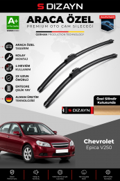 S-Dizayn Chevrolet Epica V250 Ön Cam Silecek Seti 2006-2011 Premium Araca Özel 55-50 Cm A+ Kalite